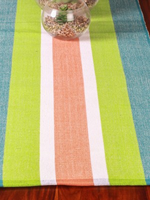 Handwoven Cotton Multicolour Runner and Mat