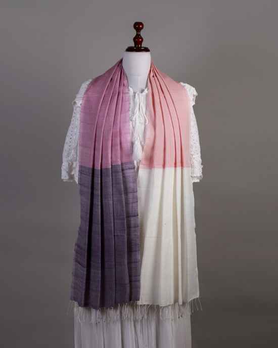Handwoven Cotton Reshmi Multicolour Stole