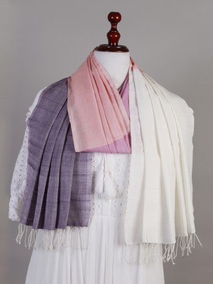 Handwoven Cotton Reshmi Multicolour Stole