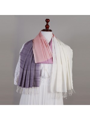 Handwoven Cotton Reshmi Multicolour Stole
