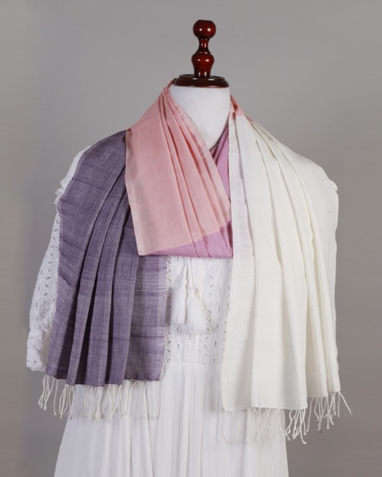 Handwoven Cotton Reshmi Multicolour Stole