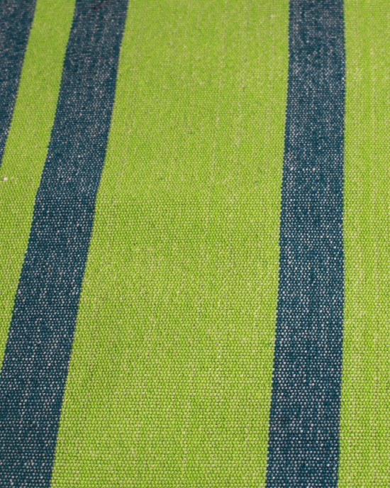 Handwoven Blue and Green Cotton Runner and Mat