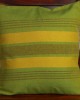 Handwoven Yellow Green Cotton Cushion Cover | 16x16 Inch