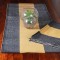 Handwoven Cotton Black And Yellow Runner and Mat