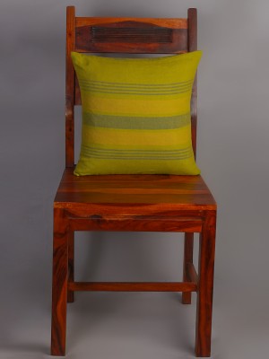 Handwoven Mehendi Green Cotton Cushion Cover | 12x12 Inch