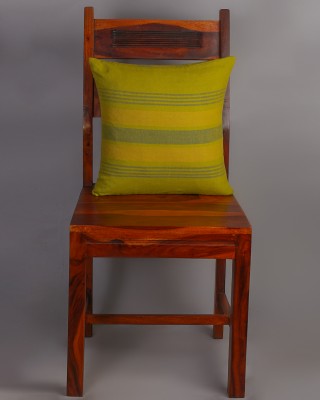 Handwoven Mehendi Green Cotton Cushion Cover | 12x12 Inch