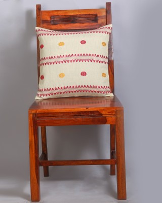 Handwoven Off White Cotton Cushion Cover | 16x16 Inch
