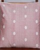 Handwoven Pink Cotton Cushion Cover | 20x20 Inch