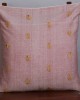 Handwoven Pink Cotton Ghisa Cushion Cover | 20x20 Inch
