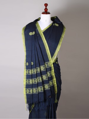 Handwoven Indigo Blue Cotton Saree Handwoven Indigo Blue Cotton Saree
