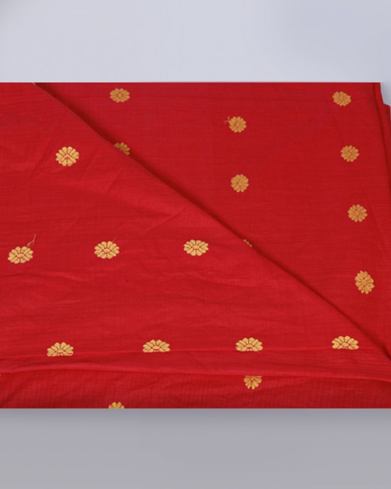 Handwoven Red Cotton Fabric