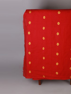 Handwoven Red Cotton Fabric