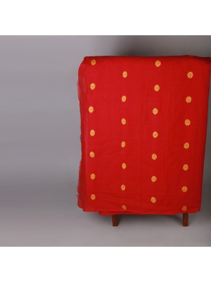 Handwoven Red Cotton Fabric