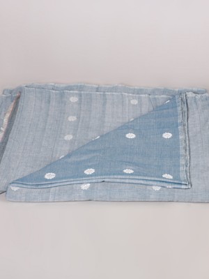 Handwoven Light Blue Cotton Fabric