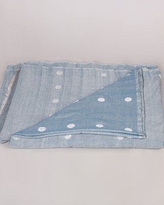 Handwoven Light Blue Cotton Fabric