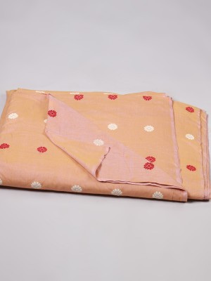 Handwoven Light Orange Cotton Fabric
