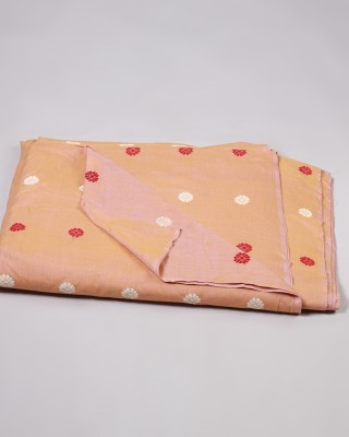 Handwoven Light Orange Cotton Fabric