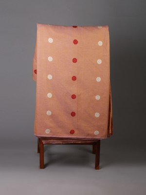 Handwoven Light Orange Cotton Fabric