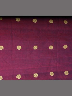 Handwoven Maroon Cotton Fabric