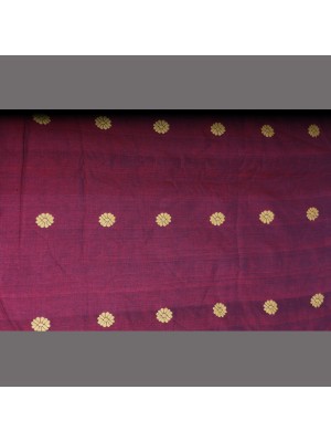 Handwoven Maroon Cotton Fabric
