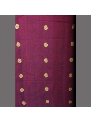 Handwoven Maroon Cotton Fabric