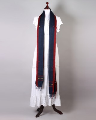 Handwoven Dark Blue Dupatta