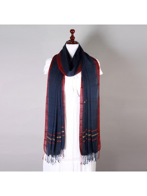 Handwoven Dark Blue Dupatta