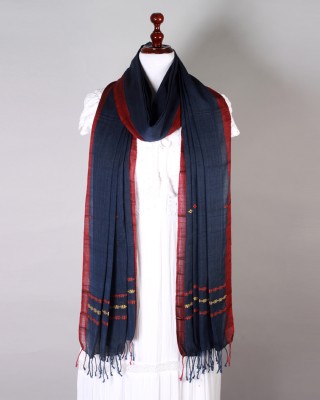 Handwoven Dark Blue Dupatta