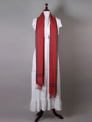 Handwoven Cotton Mauve Stole