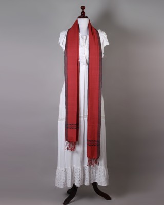 Handwoven Cotton Mauve Stole