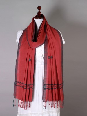 Handwoven Cotton Mauve Stole Handwoven Cotton Mauve Stole