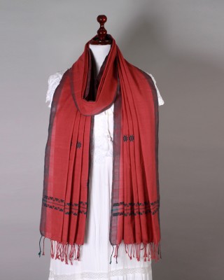 Handwoven Cotton Mauve Stole