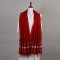 Handwoven Cotton Maroon and White Stole