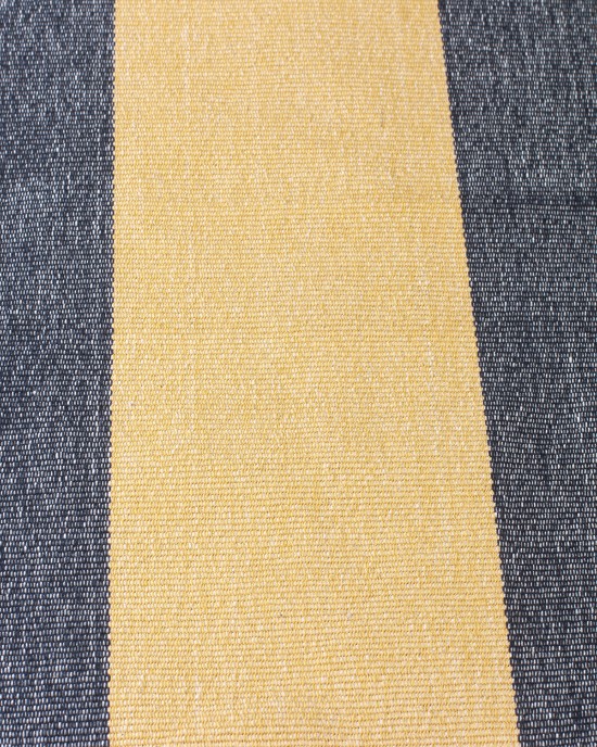 Handwoven Cotton Black And Yellow Runner and Mat