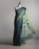 Blue and Green Silk Saree