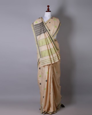 Beige Silk Saree