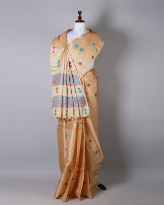 Beige Silk Saree