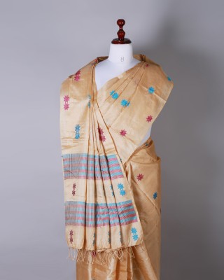 Beige Silk Saree