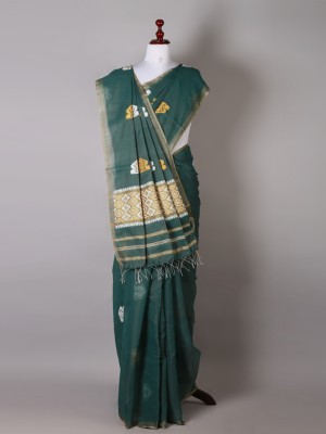 Bottle Green Silk Saree