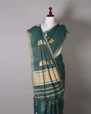 Bottle Green Silk Saree