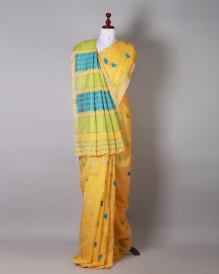Dark Yellow Silk Saree