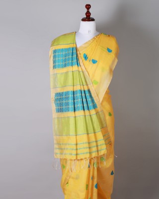 Dark Yellow Silk Saree