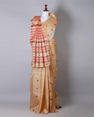 Beige Silk Saree