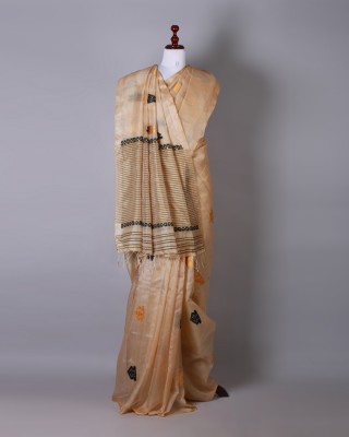 Beige Silk Saree
