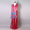 Onion Pink and Blue Silk Saree