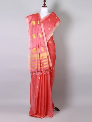 Red and Golden Silk Saree