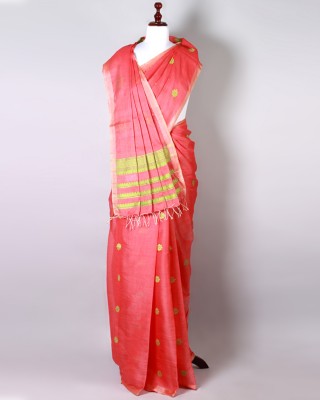 Red and Green Silk Saree