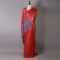 Red and Blue Silk Saree