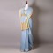 Sky Blue and Golden Silk Saree