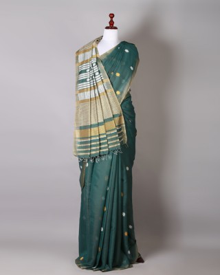 Bottle Green Silk Saree